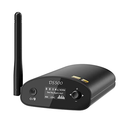 1Mii HiFi Bluetooth Music Receiver, Long Range Bluetooth 5.3 Audio Adapter w/Audiophile DAC, LDAC, aptX HD, OLED Display, Optical Coaxial RCA AUX Output for Home Stereo/AV Receiver/Amplifier
