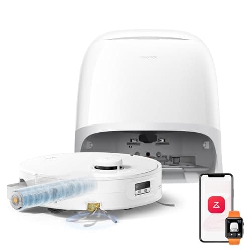 roborock Qrevo Curv 2 Flow Robot Vacuum and Mop, SpiraFlow Real-Time Self-Cleaning Roller Mop, 20,000 Pa, Dual Zero-Tangle System, AI Obstacle Avoidance, Heat-Washes & Dries Mop, Carpet Protection