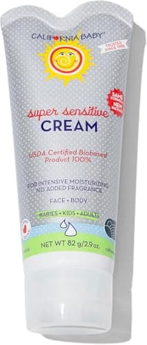 California Baby Super Sensitive Cream – Moisturizing Formula for Babies and Delicate Skin – Unscented – 2.9 oz / 85.7 mL