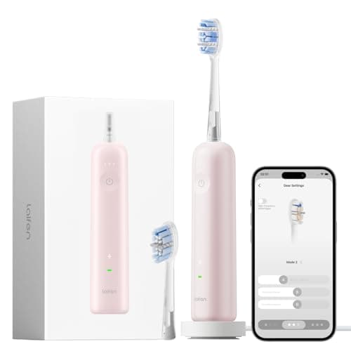 Laifen Wave Pro Toothbrush, 60° Oscillation & Pressure Sensor, Pink ABS