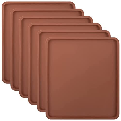 6 Pack Silicone Dehydration Mat with Rim - Silicone Sheets Compatible with Cosori CP267FD - Non-stick Silicone Tray Liner High Temperature Resistant - 6 Pack