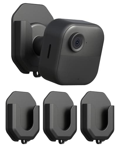 3 Pack Blink Camera No Drill No Screws Wall Mount Bracket for Blink Mini /Mini 2 /Blink Outdoor 4 /Blink Indoor Cameras, HBV Adhesive Mount(KMOUANTS Black Wall Mount for Blink Cameras)