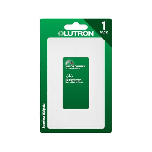 Lutron Claro 1 Gang Decorator/Rocker Wallplate, Matte | SC-1-SW | Snow