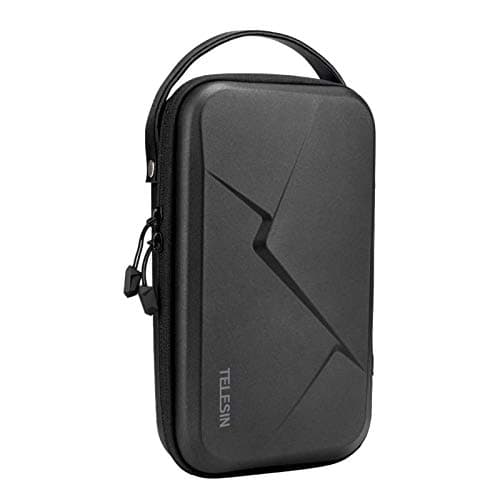 TELESIN Carry Case Carrying Bag Waterproof Hard Protective Travel for GoPro Max Mini Hero 13 12 11 10 9 8 7 6 5, DJI Action 3 4 5, Insta360 X2 X3 GO3 Battery Charger Selfie Stick Strap Mount Accessory
