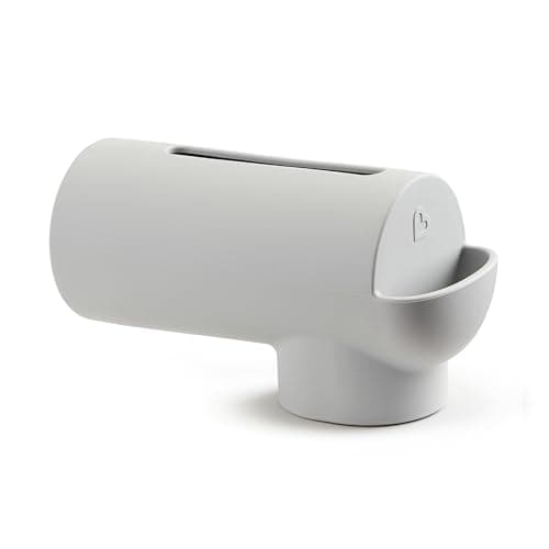 Munchkin Soft Spot Bath Spout Cover for Baby, Bathtub Guard with Built-in Bubble Bath Dispenser, Silicone, Grey