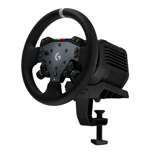 Logitech RS50 Racing Wheel, Hub, and Base for PS5/PS4/PC: 8 Nm Direct Drive, 11 inch Wheel, 13 Buttons, Adjustable Paddle Shifters, TRUEFORCE Force Feedback Integration with Major Titles - Black
