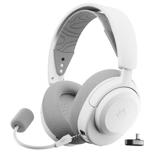 SteelSeries Arctis Nova 3P Wireless Multi-Platform Gaming Headset — Mobile App Control — 40 HR Battery — Neodymium Magnetic Drivers — 2.4GHz/Bluetooth — PS5, PS4, PC, Switch, Mobile — White