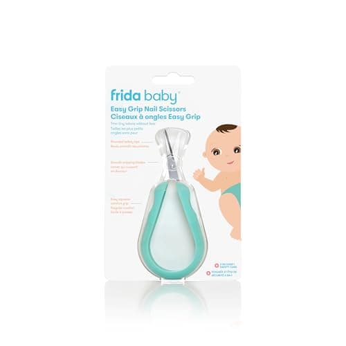 Frida Baby Easy Grip Nail Scissors | Grooming Essentials Safe for Infant Newborn Toddler Nails