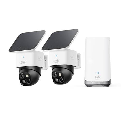 eufy Security by Anker Cam S340 2-Cam Kit, Solar Camera, Dual Cam, 360° Pan