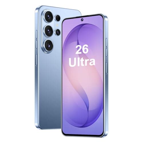 I26 Ultra Unlocked Android Phone 10-core 12GB+512GB Cell Phone 7 inch HD Screen Mobile Phone 108MP+48MP Camera 6800 mAh Extra Large Battery 5G Dual SIM (Titanium Blue)