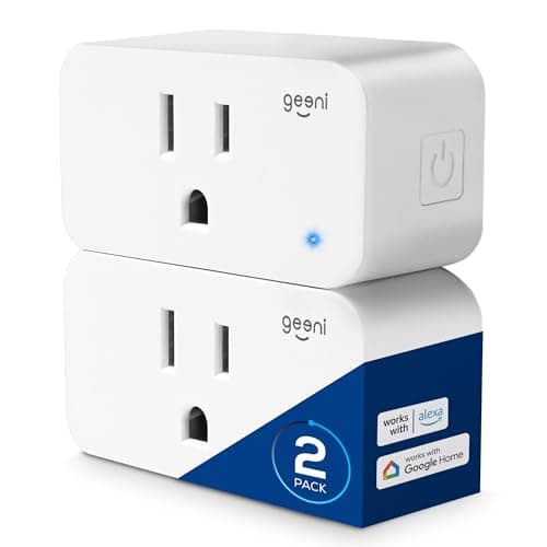 Geeni Smart Plug 15A WiFi Outlet, Compatible with Alexa and Google Home, No Hub Required, App Remote Control and Easy Usable, Indoor Smart Plug, Compact Space-Saving Design, 120V White