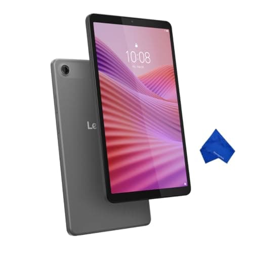 Lenovo Tab One 8.7" HD Tablet - MediaTek Helio G85, 4GB RAM, 64GB eMMC, Android 14, Newest Model (with Microfiber Cloth) - Luna Grey