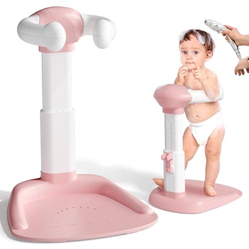 COOSEYA ® Baby Bathtub With Shower Stand Support|Anti-Pinch Soporte para Bañera de Bebé Adjustable Baby Shower Tower, Smart Water Flow Hug Tower for 8-36 Months, Ideal baby shower gifts