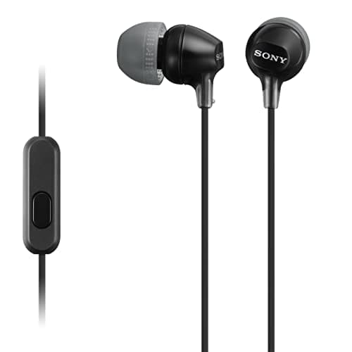 Sony MDREX15AP/B In-Ear Headphones With Microphone (Black)
