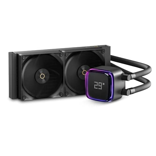 Iota L24 BK Liquid CPU Cooler with Digital Display,240mm AIO Water Cooling System with ARGB Efficient Pump,TDP 280W,Low-Noise FDB Fans,2000 RPM,Suitable for AMD AM4/AM5 & Intel LGA 115X/1200/1700/1851