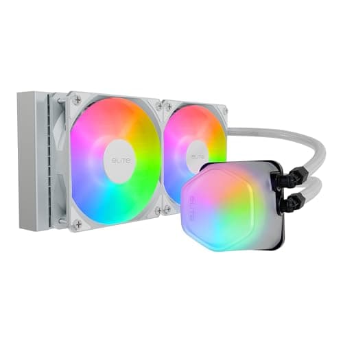 Cooler Master MasterLiquid ML240 Illusion White Edition Close-Loop AIO CPU Liquid Cooler, Translucent Dome, 3rd Gen Dual Chamber Pump, 240mm Radiator, Dual MF120 Halo for AMD Ryzen/Intel 1200/1151 MLX-D24M-A18PW-R1