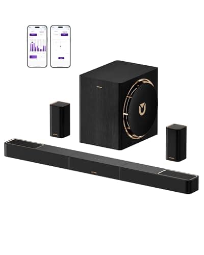 ULTIMEA Skywave X60 7.1.4ch Professional Wireless Sound Bar for TV w/Dolby Atmos, 840W Soundbar with 8" Wireless Subwoofer, 28Hz Low Frequency, GaN Amplifier, 4K HDR Pass-Through
