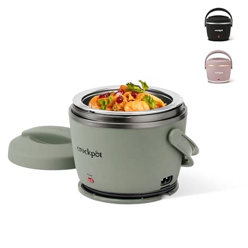 Crock-Pot Electric Lunch Box, Portable Food Warmer for On-the-Go, 20-Ounce (591 mL), Moonshine Green