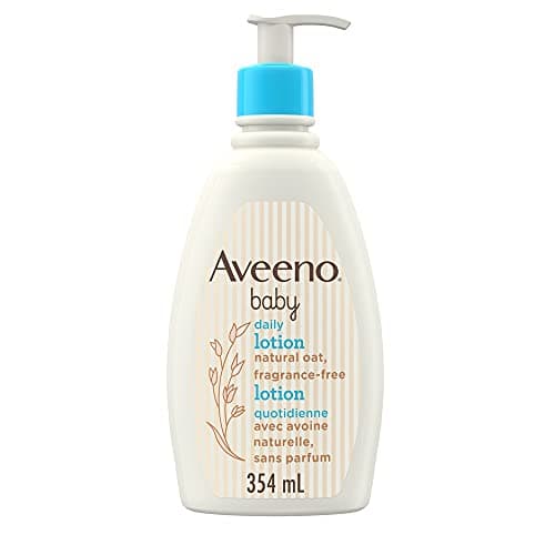 Aveeno Baby Lotion Daily Moisturizing Cream for baby's Sensitive Skin - natural oat, Fragrance Free, 354 mL
