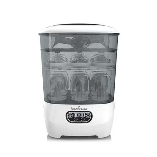 Baby Brezza Bottle Sterilizer and Dryer Advanced – 33% Faster - Largest Capacity Steam Sanitizer - Universal Sterilization Machine for All Bottles + Baby Product Parts - HEPA Air Filter