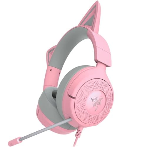 Razer Kraken Kitty V3 X Wired Gaming Headset, Kitty Ears, Pink