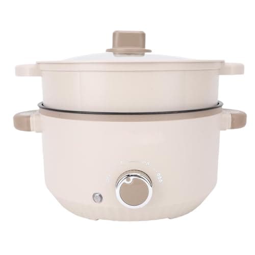 Yinhing 3L Electric Pot 3 Liter Electric Cooking Pot 3L Multi Cooker Large Capacity with Steam Basket for Noodle Soup Rice Simmering and Steaming (US Plug 110V)