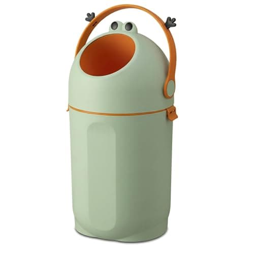 Diaper pail for nursery, odor-proof diaper pail, diaper pail that does not require special bags, waste disposal, compact accessories essential for newborn care. Diaper pail for nursery with soft-close lid, child-proof lock, baby diaper pail (Green)