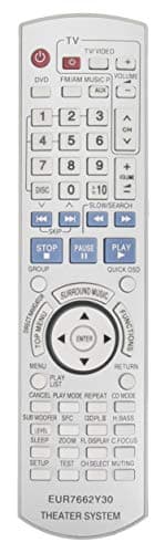 EUR7662Y30 Replaced Remote fit for Panasonic DVD Receiver Home Theater SA-HT740 SA-HT743 SC-HT740 SC-HT940 SC-HT743 SC-HT744 SA-HT940 SA-HT744 SA-HT740P