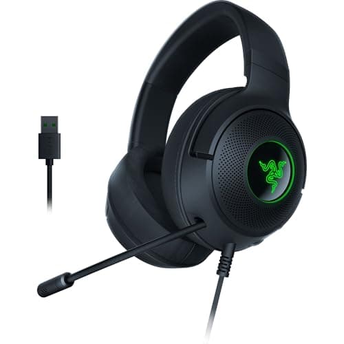 Razer Kraken V3 X Wired USB Gaming Headset, Lightweight, Black