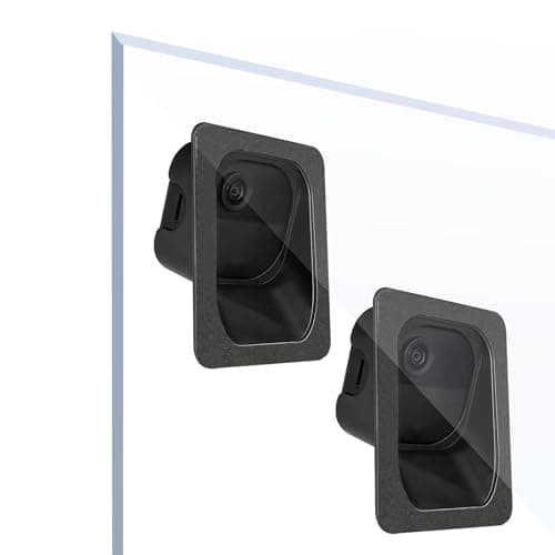 2 Pack Window Mount Compatible with Blink Outdoor 4 – Wireless Smart Security Camera, 20 Degrees Tilt (Up/Down/Left/Right) No Drill Strong Adhesive Flexible Mounting Bracket, Not Included Cam, Black