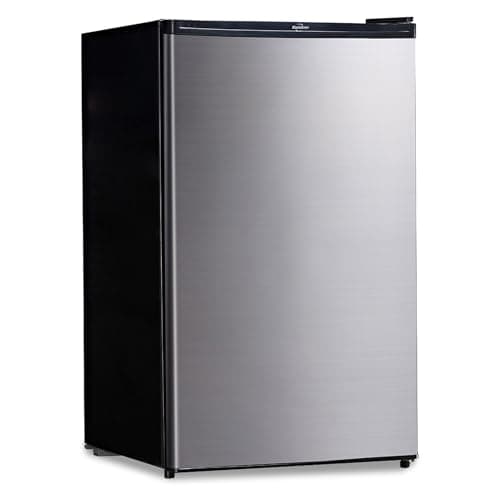 Koolatron Refrigerator - Fridge With Freezer For Kitchen, Bedroom, office, Dorms, Cool Storage For Wine, Beverages, Compact Free Standing, 4.4 Cubic Feet Capacity, White