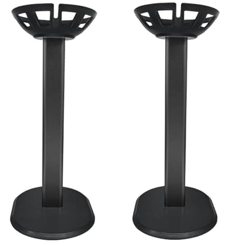 Aokicase Apple HomePod Mini/Apple HomePod 2 Holder Apple HomePod 2 Desktop Stand Holder Accessories, Metal Mats Desk Mat, Smart Home Speaker Accessory Rack (Black, GJ) 2 Pieces