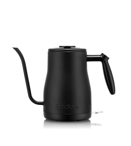 Bodum Bistro Gooseneck Electric Water Kettle, 34 Ounce, Black
