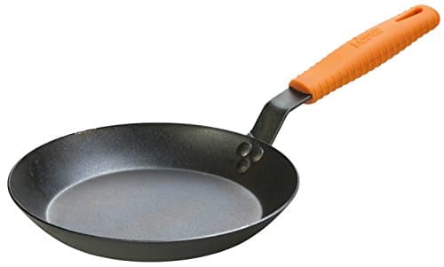 Lodge CRS10HH61 Seasoned Carbon Steel Skillet with Handle Holder, 10", Black