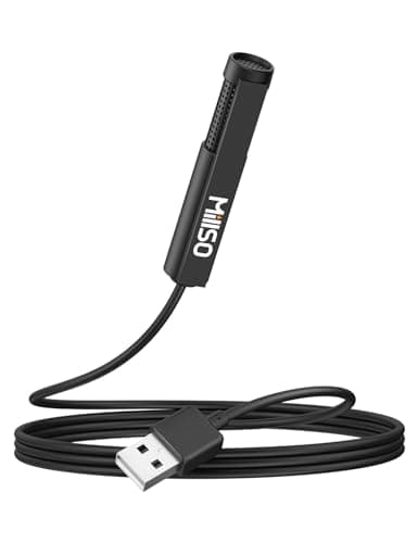 MillSO USB PC Microphone Plug & Play Mini USB Microphone Omnidirectional External USB Lavalier Microphone for Computer, Laptop, YouTube, Meeting, Recording, Podcasting, Gaming - 1.5m/4.9ft