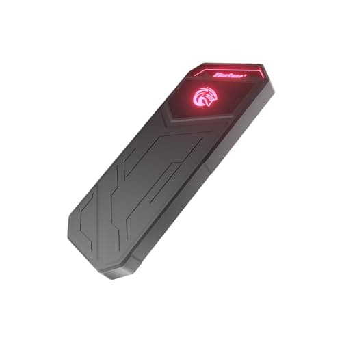 KingSpec Z5 Series 2TB Portable External SSD with RGB Light - up to 2100MB/s, Zinc Alloy Case, USB 3.2 Gen2x2 Interface, Extreme Solid State Hard Drives, Compatible with Mobile Phone/PS4/Laptop/TV/PC