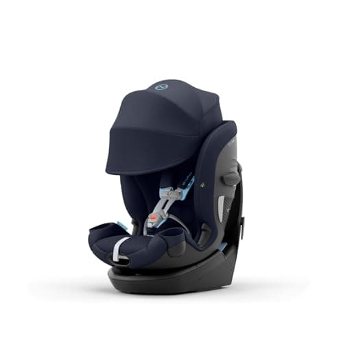 Cybex Callisto G 360 Rotating All-in-One Convertible Car Seat, SafeLock 1-Time Seat Belt Installation for Fast, Secure Setup, Side Impact Protection, SensorSafe – Ocean Blue