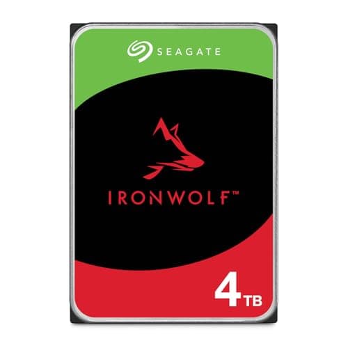 Seagate IronWolf 4TB NAS Internal Hard Drive CMR 3.5 Inch SATA 6Gb/s 5400 RPM 64MB Cache for RAID Network Attached Storage Rescue Services (ST4000VNZ06/ST4000VN006)