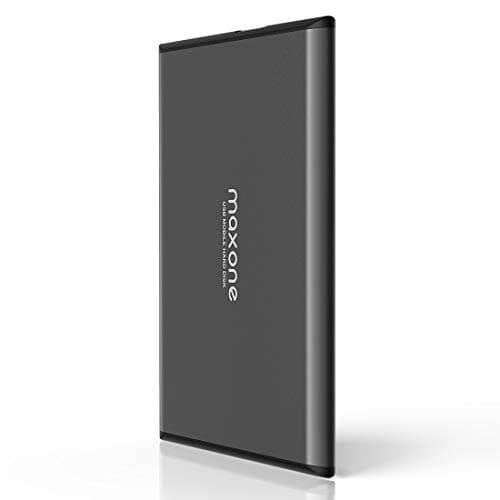 Maxone 320GB Portable External Hard Drive, Ultra Slim USB3.0 HDD Storage Compatible for PC, Desktop, Laptop, Charcoal Grey