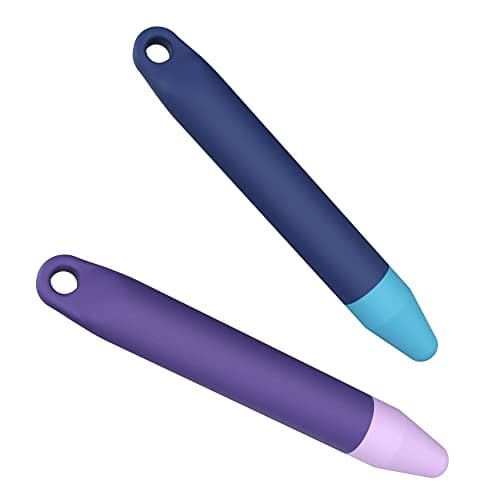 AWINNER Kid-Friendly Stylus Pens for Touch Screens, 2 Pack Purple Blue Universal Capacitive Stylus Compatible with Kindle iPad iPhone Tablet Smartphone Laptop