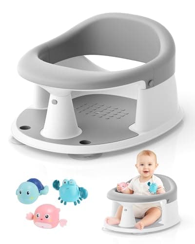 Baby Bath Seat for Babies 6 Months & Up, Bath Seats for Babies Sitting Up, Compact Toddler Bath Seat, Non-Slip with Suction Cups Bathtub Seat for Baby