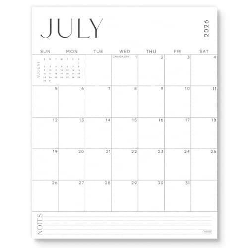 S&O Modern Magnetic Fridge Calendar from July 2026-December 2027 - Tear-Off Refrigerator Calendar to Track Events & Appointments - 18 Month Magnetic Planner for Fridge for Easy Planning-9.6x12 in.