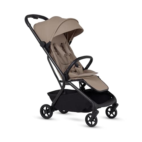 Silver Cross Nia Compact Folding Travel Stroller, IATA Cabin Compatible, with One-Hand Self-Standing Fold and Lie-Flat Seat for Newborn up to 55 lbs.