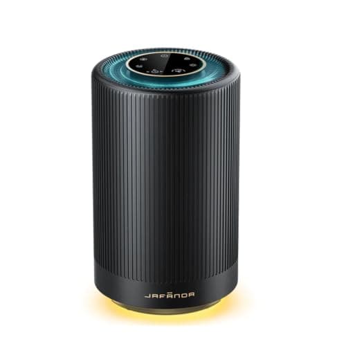 True HEPA Air Purifier for Home Bedroom Office, Seasonal Air Ready, 20dB Quiet, 3-Stage Filter, 450 sq ft, Portable, Night Light, Captures Fine Airborne Particles, Dust & Pet Hair, Black
