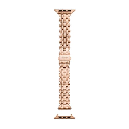 kate spade new york women's rose gold-tone stainless steel 42/44/45mm band for apple watch®