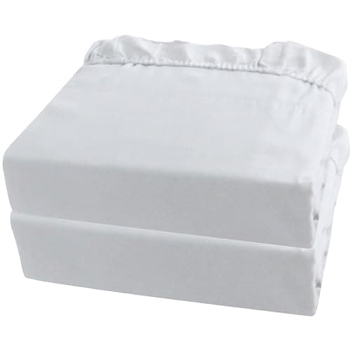 Home Beyond & HB design - 2-Pack Fitted Sheet, Ultra Soft Brushed Microfiber, Wrinkle Fade & Shrinkage Resistant, Deep Pocket Bed Sheet (Queen, White)