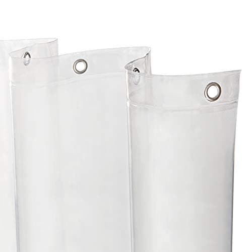 Kenney KN61443 Medium Weight 4.8 Gauge Waterproof PEVA Shower Curtain Liner with Rust-Resistant Metal Grommets and Weighted Magnetic Hem for Bathroom, 70" W x 72" H (177.8 W x 182.9 H cm), Clear, 1-Pack