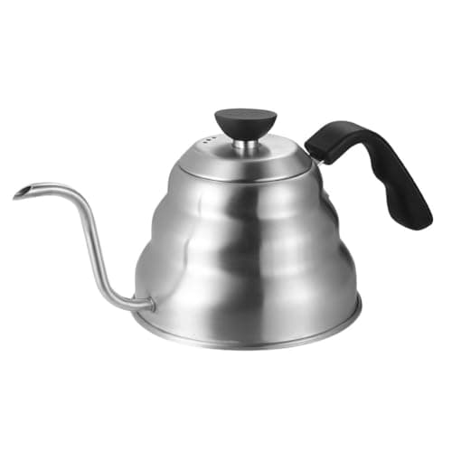 DOITOOL Gooseneck Kettle 1L Stovetop Kettle, Metal Tea Pot Quick Heating, Coffee Pot with Sealing Lid for Precise Brewing Coffee Bar Accessories
