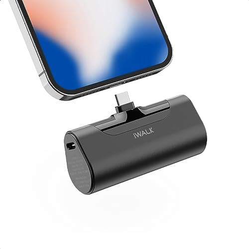 iWALK Portable Charger for iPhone 17/16/15, 4500mAh Power Bank USB C, 20W Fast Charging Mini Battery Pack for iPhone 15/15 Plus/15 Pro/15 Pro Max/iPad/AirPods/Samsung S22/23 Series/Android - Black