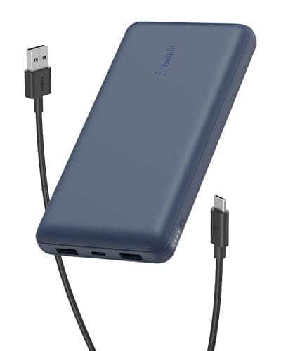 Belkin USB C Portable Charger 20000 mAh, 20K Power Bank with USB Type C Input Output Port and 2 USB A Ports with Included USB C to A Cable for iPhone, Galaxy, and More